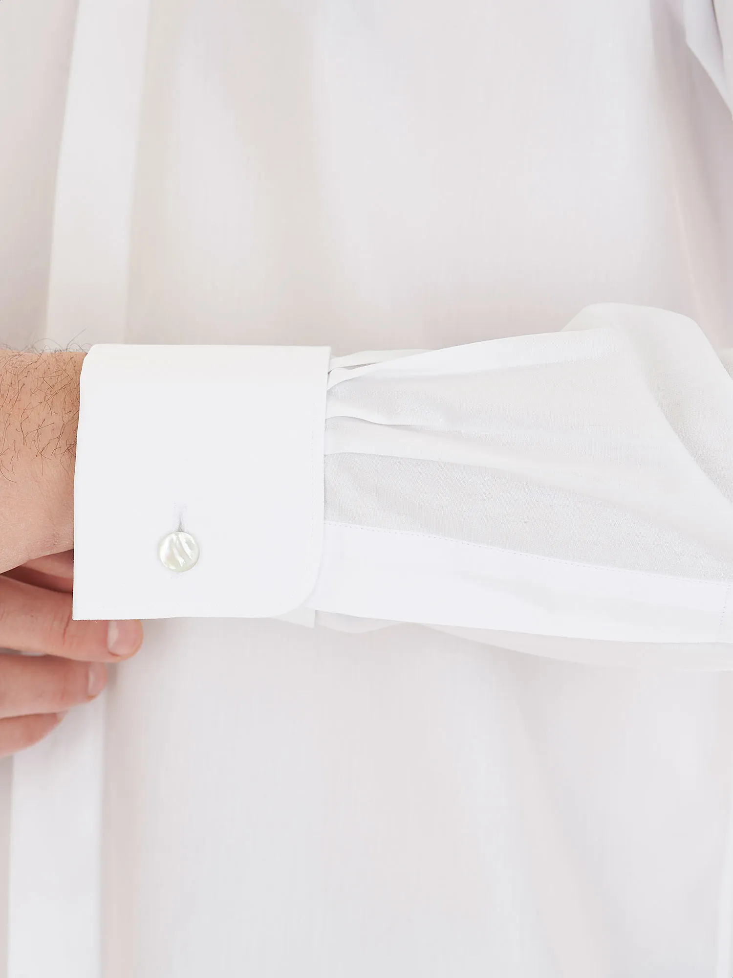 White poplin ceremony shirt classic collar