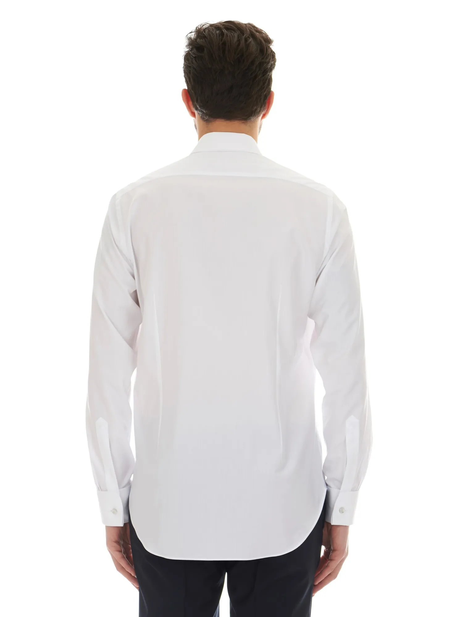 White poplin ceremony shirt classic collar