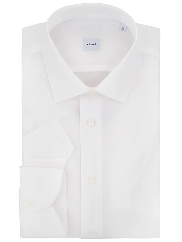 White Shirt Zephir Double Twisted Cotton with Comfort Fit