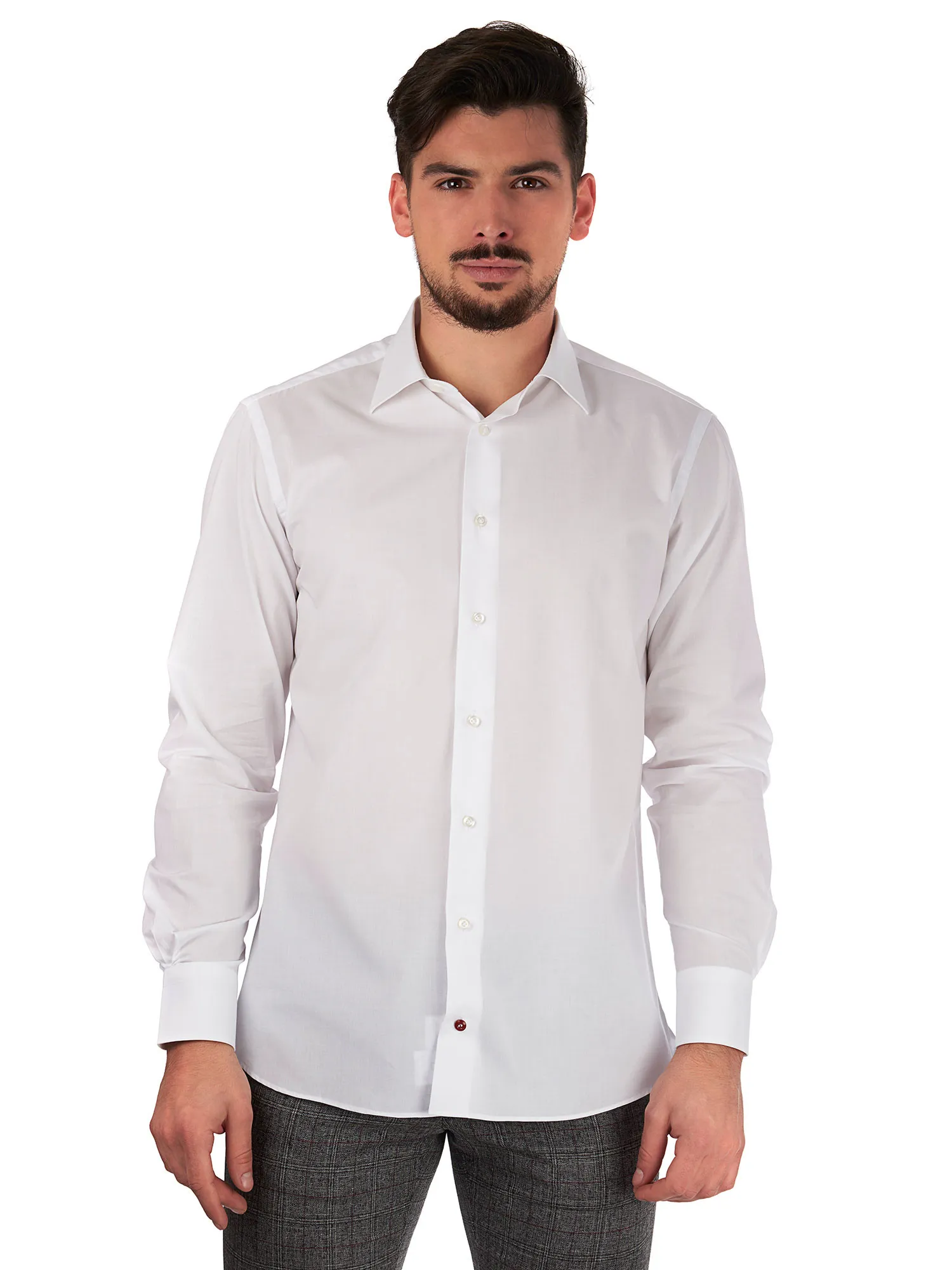 White Shirt Zephir Double Twisted Cotton with Comfort Fit