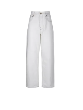 WOMAN JACQUEMUS WHITE CORK LE DE-NÎMES LARGE JEANS