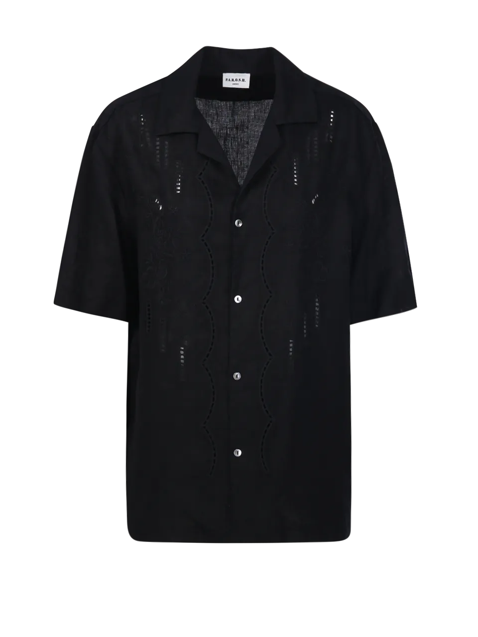 WOMAN PAROSH BLACK LINEN BEACH24 SHIRT