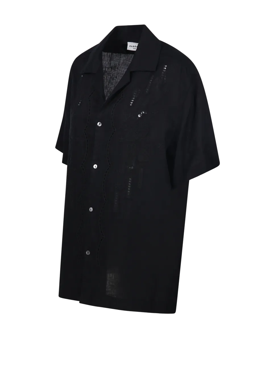 WOMAN PAROSH BLACK LINEN BEACH24 SHIRT